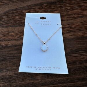 3/$25 LC Lauren Conrad Gold Tone Mother of Pearl Pendant Necklace